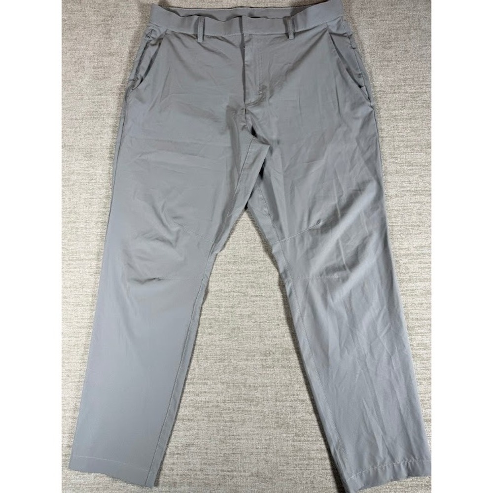 Fabletics The One Pant Mens 34/28 Grey Performance Activewear Stretch - Picture 2 of 7